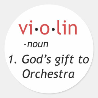 Sticker Rond Définition du violon