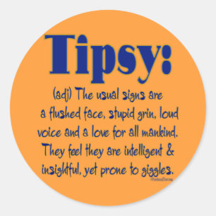 Sticker Rond Définition Tipsy