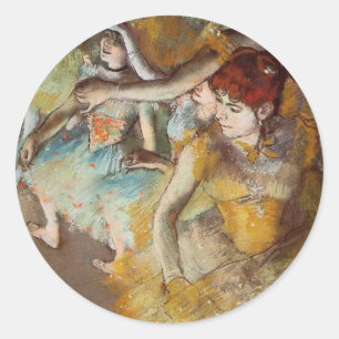 Sticker Rond Dégazez les danseurs classiques sur l'autocollant