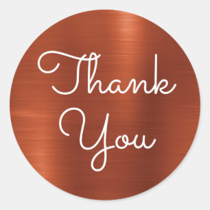 Sticker Rond Dégradé Terracotta Shimmer Merci