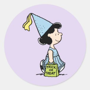 Sticker Rond Déguisement de princesse Lucy pour Halloween Peanu