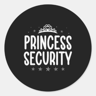 Sticker Rond Déguisement Halloween Papa Famille Sécurité Prince