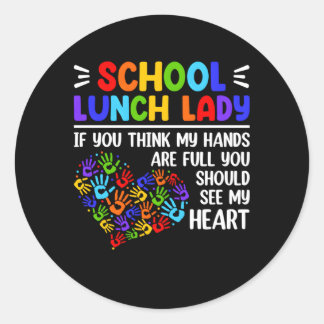 Sticker Rond Déjeuner À L'École Lady Il Apprécie Pour