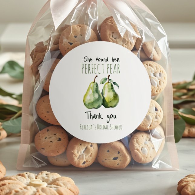 Sticker Rond Déjeuner Élégant aux Fruits Parfaits de Poire pour (Créateur téléchargé)