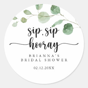 Sticker Rond Délice de Eucalyptus Sip Sip Hooray Enterrement de