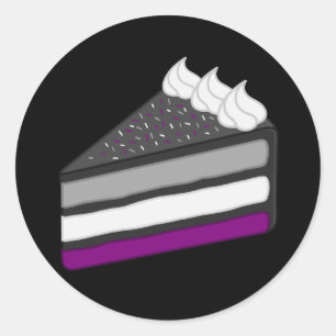 Sticker Rond Délicieuse tranche de gâteau Aexuel
