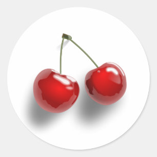 Sticker Rond Délicieux cerises