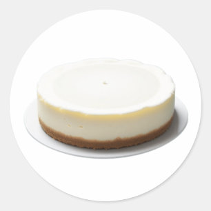 Sticker Rond Délicieux gâteau au fromage fait maison