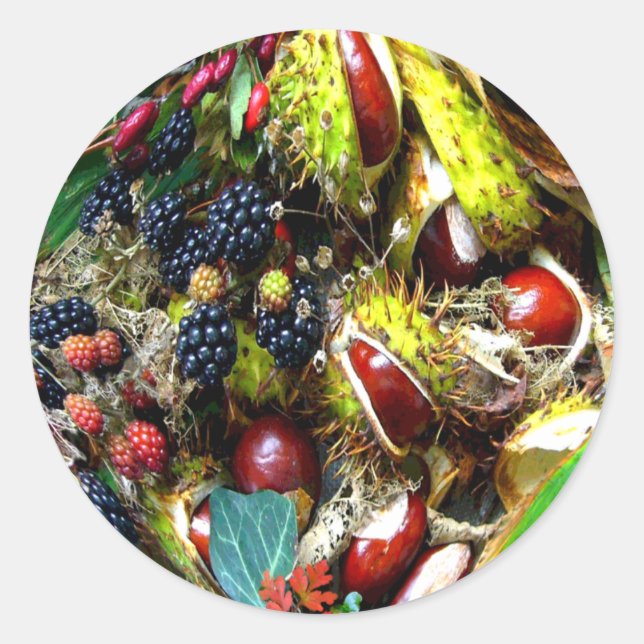 Sticker Rond DÉLITS DE L'AUTOMNE ~ Scellants/Stickers Enveloppe (Devant)