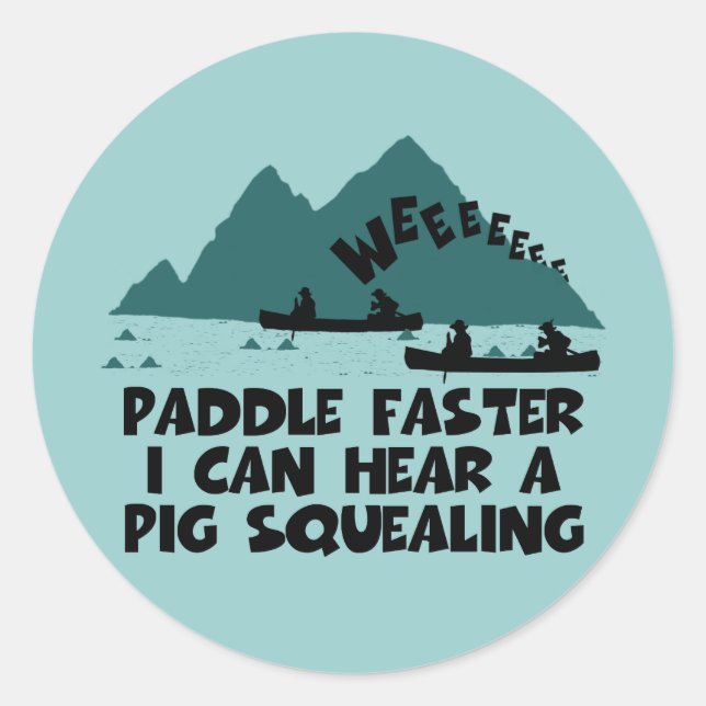 Sticker Rond Délivrance, petite parodie de cochon (Devant)