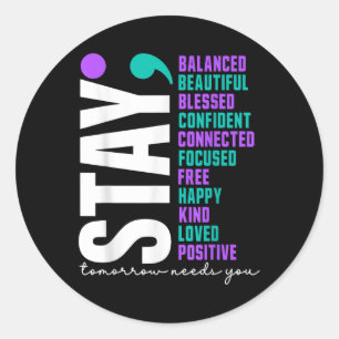 Sticker Rond Demain a besoin de vous Ruban de sensibilisation à