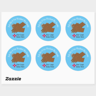 Sticker Rond Demandez-moi si j'ai lavé mes mains