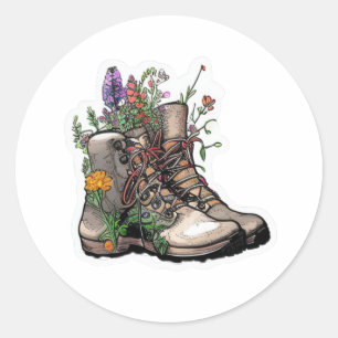 Sticker Rond Démarrage du Randonnée fleur sauvage : Expérience 