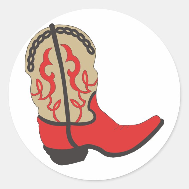 Sticker Rond Démarrage Red Cowboy (Devant)