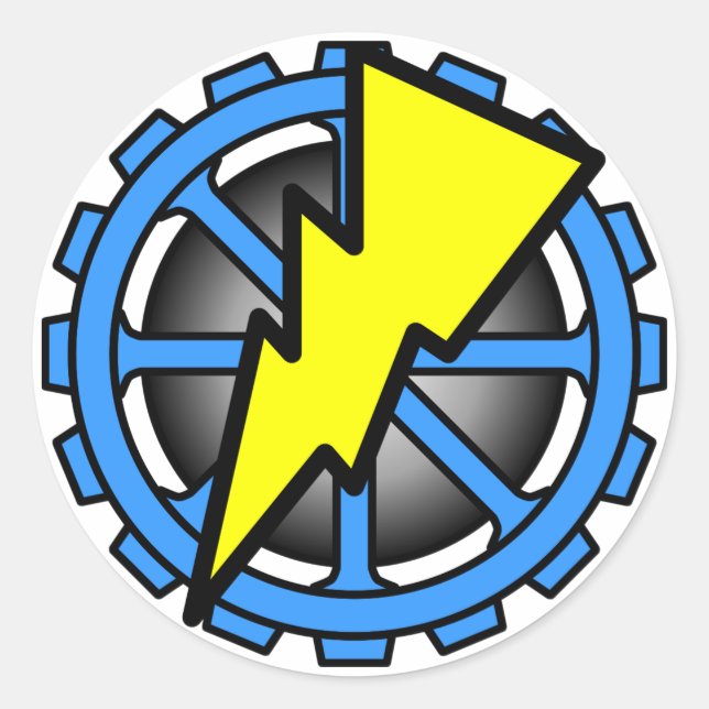 Sticker Rond Démarrer l'autocollant (Devant)