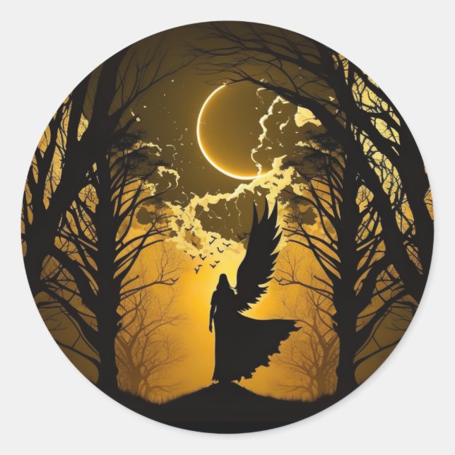 Sticker Rond demi-ange (Devant)