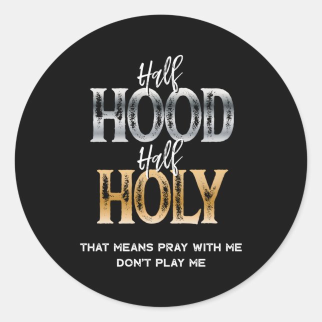 Sticker Rond Demi-Hood demi-saint (Devant)