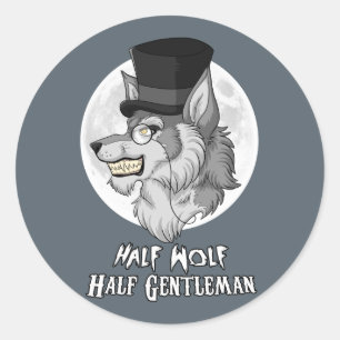 Sticker Rond Demi-loup demi-gentilhomme