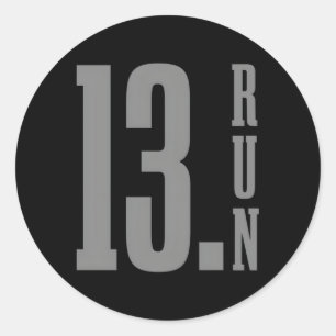 Sticker Rond Demi-Marathon 200 Km Marathonien Coureur