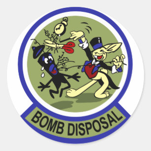 Sticker Rond Déminage de lapin