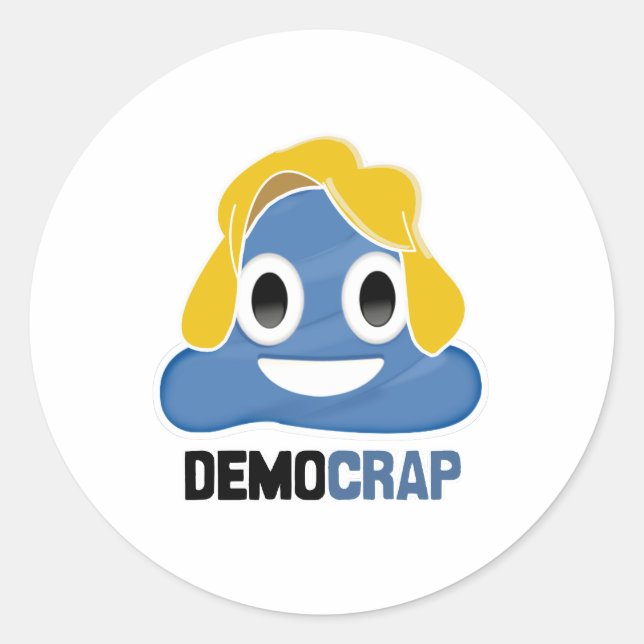 STICKER ROND DÉMOCRAP EMOJI - - (Devant)