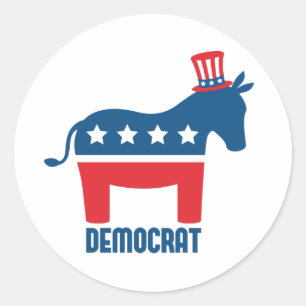 Sticker Rond Démocrate