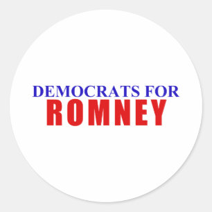 Sticker Rond Démocrate pour Romney