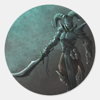 Sticker Rond Démon Warrior