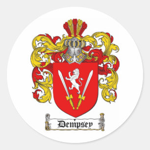 STICKER ROND DEMPSEY FAMILLE CREST - MANTEAU D'ARMES DEMPSEY