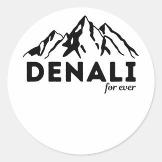 Sticker Rond Denali Forever pour les amoureux du Randonnée et d
