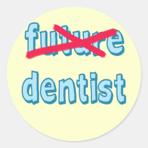 Sticker Rond Dental School Grad Products