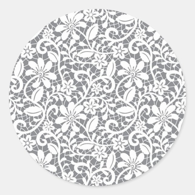 Sticker Rond Dentelle blanche 1 (Devant)