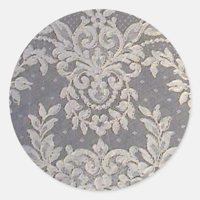 Sticker Rond Dentelle d'époque française de l'Alenca (Devant)