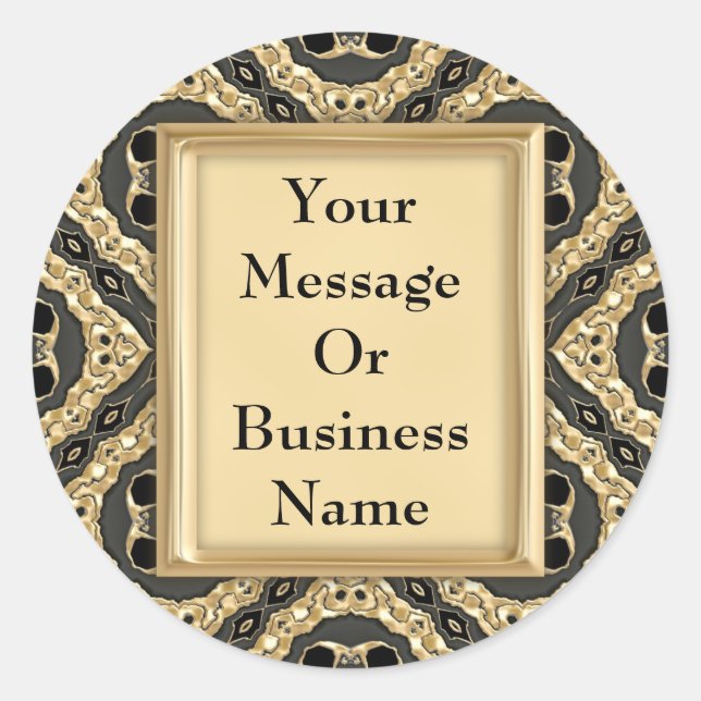 Sticker Rond Dentelle en or incorporée (Devant)