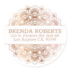 Dentelle rose-or Floral Mandala Design géométrique