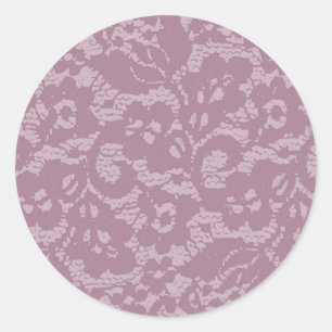 Sticker Rond Dentelle violette