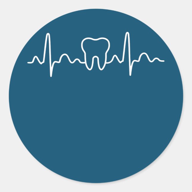 Sticker Rond Dentiste Dentaire Dentaire hygiéniste dentaire bat (Devant)