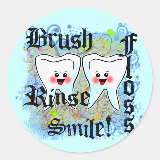 Sticker Rond Dentistes Professionnels dentaires (Devant)