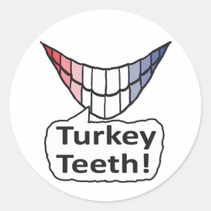 Sticker Rond Dents de Turquie