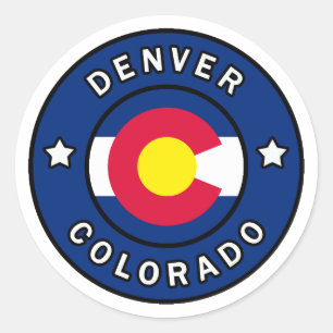 Sticker Rond Denver Colorado