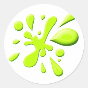 Sticker Rond Déploiement de peinture verte