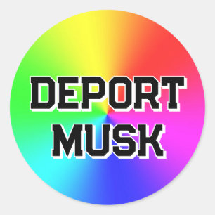 Sticker Rond DEPORT MUSK (vous pouvez modifier les mots)