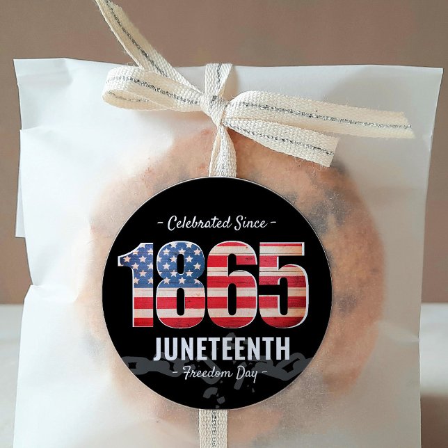 Sticker Rond Depuis 1865 | Jour de la Liberté du 11° (Créateur téléchargé)
