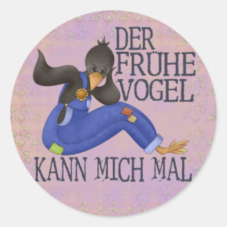 Sticker Rond Der Frühe Vogel