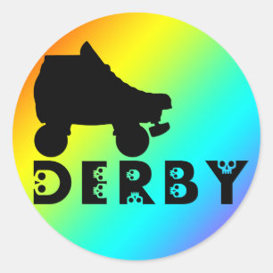 Sticker Rond derby : skullphabet