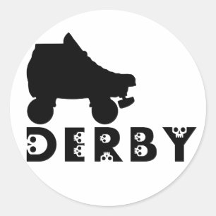 Sticker Rond derby : skullphabet