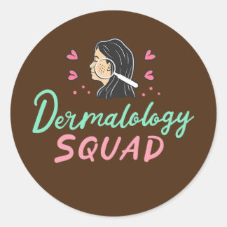 Sticker Rond Dermatologie Dermatologue docteur de la peau