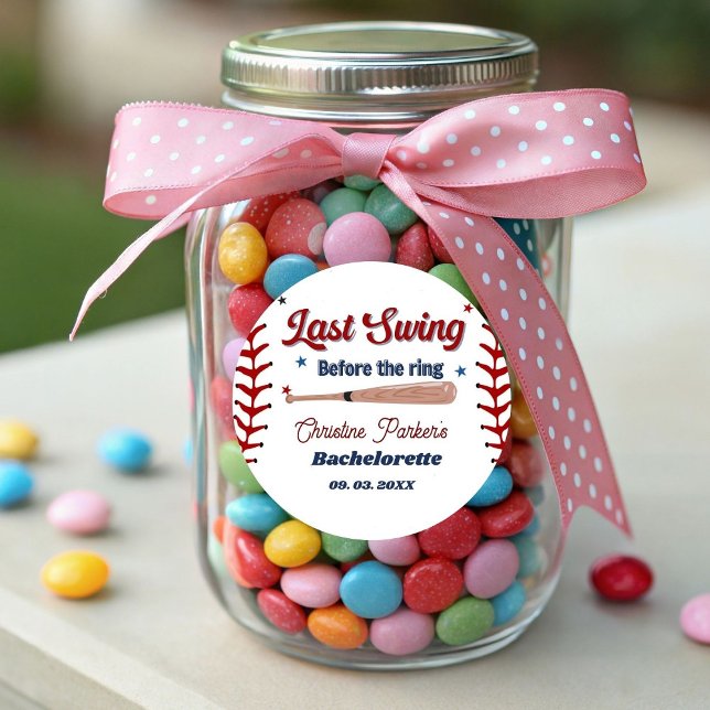 Sticker Rond Dernier balancement avant le anneau Baseball  Ente (Créateur téléchargé)