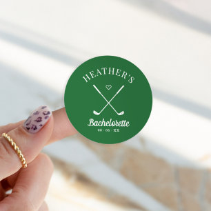 Sticker Rond Dernier Swing Golf Bachelorette