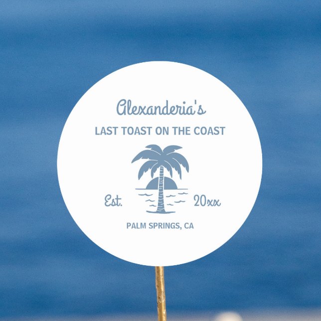 Sticker Rond Dernier toast sur la plage (Créateur téléchargé)